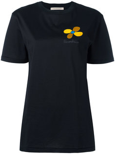 футболка с вышитым цветком Christopher Kane