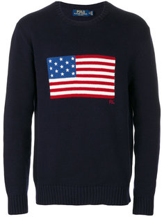 свитер с принтом американского флага Polo Ralph Lauren