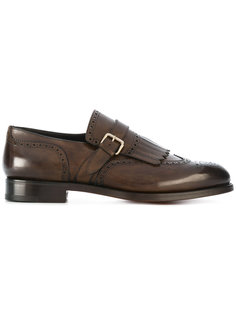 туфли монки  с бахромой Santoni