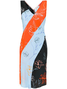 платье колор блок в диагональную полоску  Diane Von Furstenberg