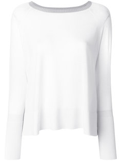 contrast neck knitted top Fabiana Filippi