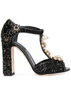 туфли с кристаллами и пайетками Dolce &amp; Gabbana