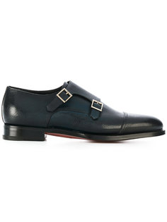 туфли монки с пряжками Santoni