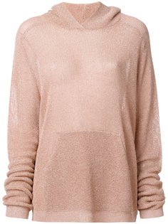 metallic hooded jumper Laneus
