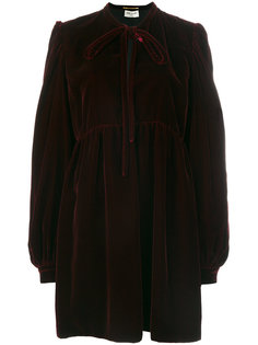 бархатное платье Saint Laurent