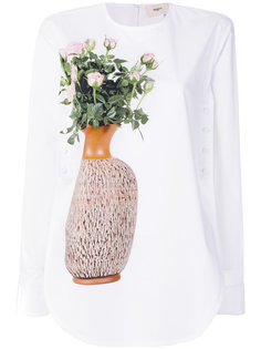flower and vase print blouse Ports 1961