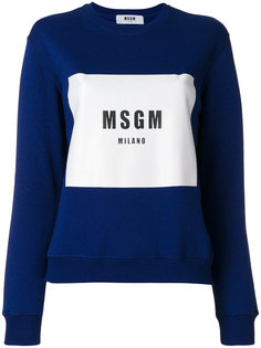 джемпер с нашивкой логотипа MSGM