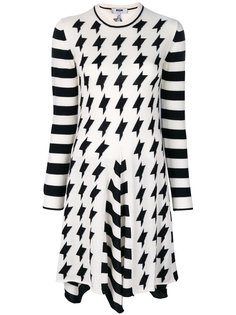 roll neck contrast dress MSGM