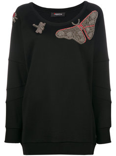 трикотажный топ с вышитыми бабочками Jo No Fui