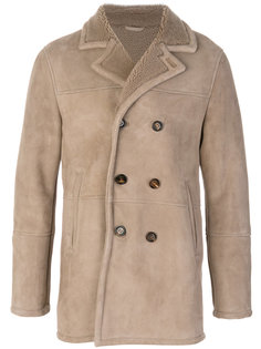double breasted shearling coat  Eleventy