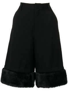 шорты с отделкой из искусственного меха Comme Des Garçons Noir Kei Ninomiya