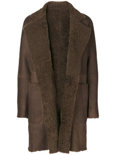 shearling trim coat Vince