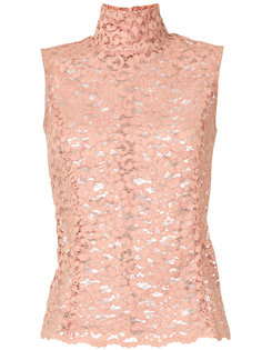 high collar sleeveless lace top  Erika Cavallini