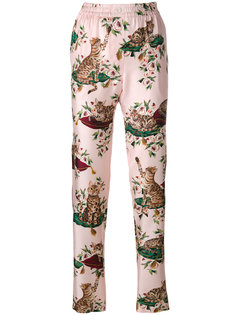 брюки с принтом кошек Dolce &amp; Gabbana