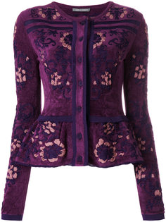 fantasy print peplum cardigan Alberta Ferretti