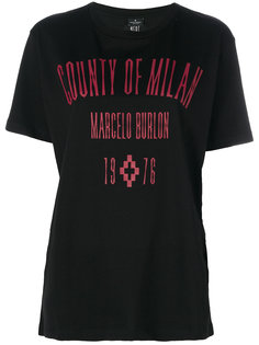 футболка с логотипом и графическим принтом  Marcelo Burlon County Of Milan