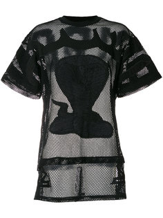 poison cobra embroidered mesh T-shirt KTZ