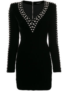 платье с заклепками по краям Balmain