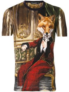 regal fox print T-shirt  Dolce &amp; Gabbana