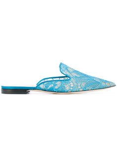 lace Mia appliqué mules Alberta Ferretti
