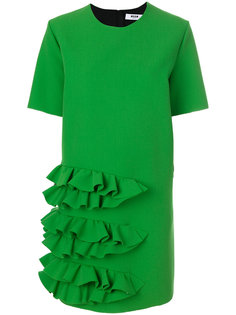 платье-футболка с оборкой  MSGM