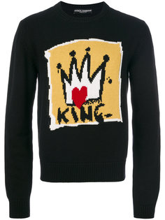 джемпер вязки-интарсия King Dolce &amp; Gabbana