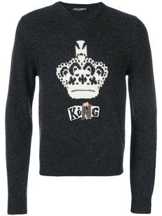 свитер с изображением короны Dolce &amp; Gabbana