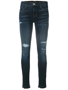 mid rise destroyed denim jeans J Brand