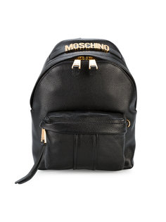 мини-рюкзак с бляшкой с логотипом Moschino