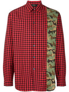 patchwork detail checked shirt Nº21