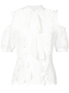 cold shoulder lace blouse Self-Portrait