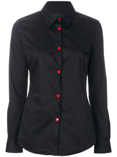 рубашка с пуговицами в виде сердечек  Love Moschino