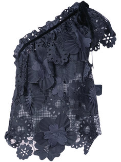 floral mesh top Self-Portrait