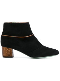 gold trim ankle boots Paola Darcano
