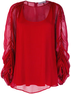 sheer gathered sleeves blouse  Sportmax