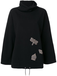 beaded patch sweatshirt Eleventy