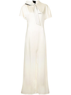 платье с контрастной завязкой  Lanvin