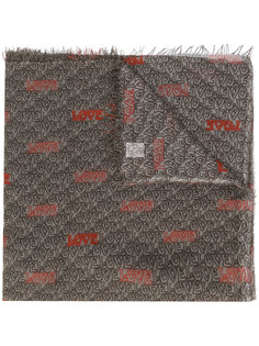 logo embroidered scarf Faliero Sarti