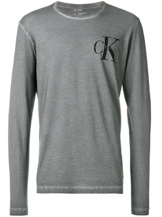футболка с длинными рукавами с логотипом Calvin Klein