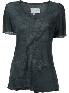 distressed patchwork T-shirt Greg Lauren