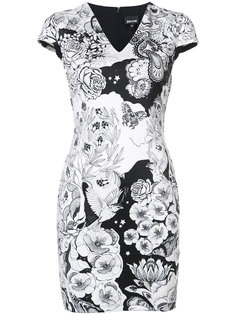 приталенное платье с вышивкой Just Cavalli