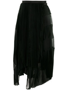 micro-pleated asymmetric skirt Sacai