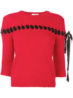 lace through knit top Fendi