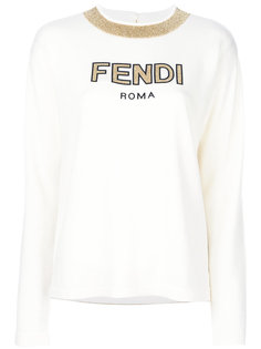 logo printed sweatshirt Fendi