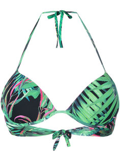 palm print bikini top Ermanno Scervino