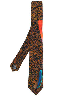 леопардовый галстук с перьями Paul Smith