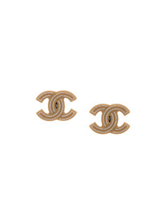 клипсы с логотипом Chanel Vintage