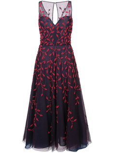 платье с вышивкой Oscar de la Renta