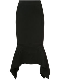 юбка в рубчик с асимметричным подолом Cushnie Et Ochs