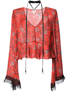 блузка с цветочным принтом Cinq A Sept